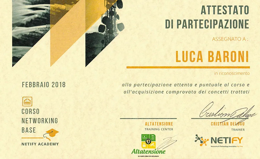 Certificato System Integrator: DALI2